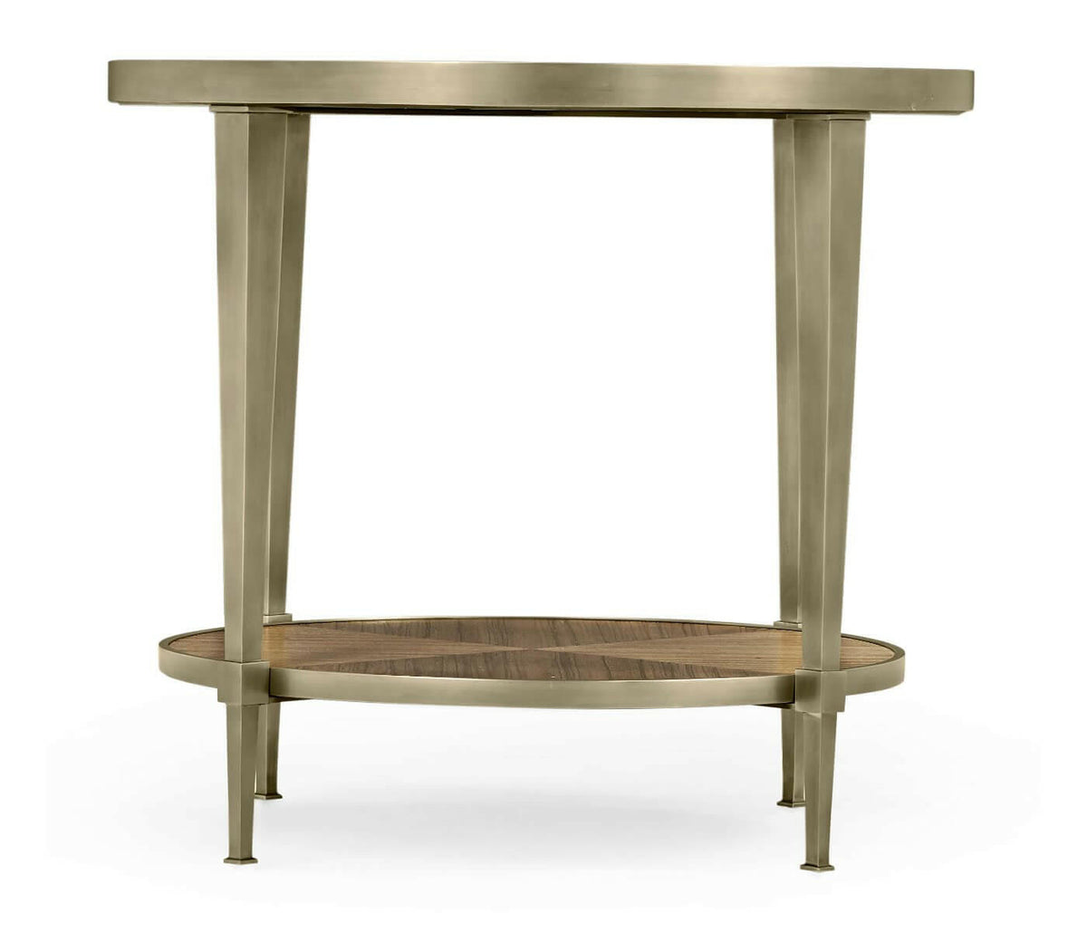 Jonathan Charles Golden Amber Round End Table.