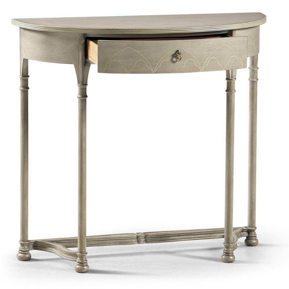 Jonathan Charles Living Jonathan Charles Gothic Painted Grey Console Table House of Isabella UK