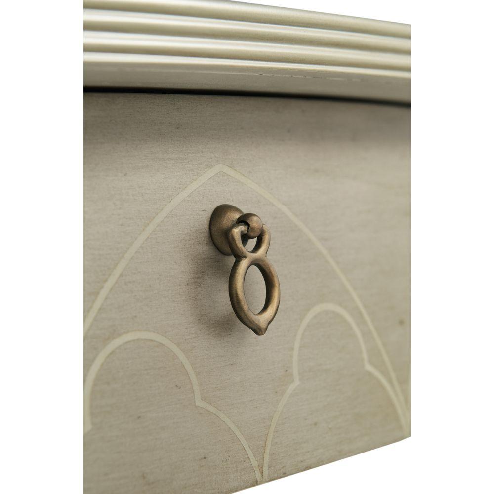 Jonathan Charles Gothic Painted Grey Console Table.