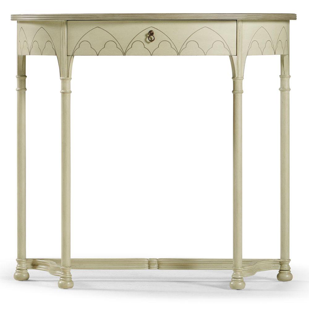 Jonathan Charles Living Jonathan Charles Gothic Painted Sage Console Table House of Isabella UK