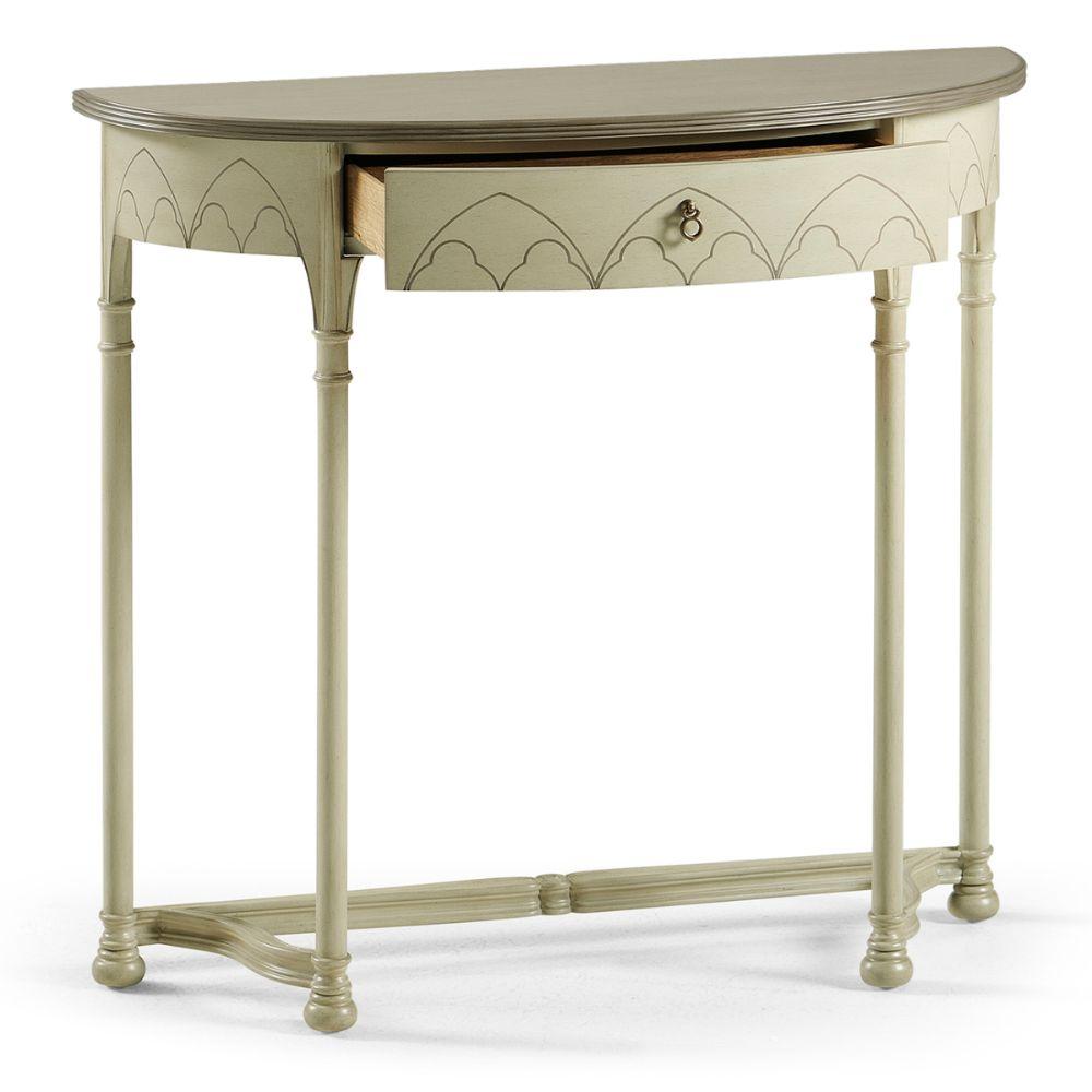 Jonathan Charles Living Jonathan Charles Gothic Painted Sage Console Table House of Isabella UK