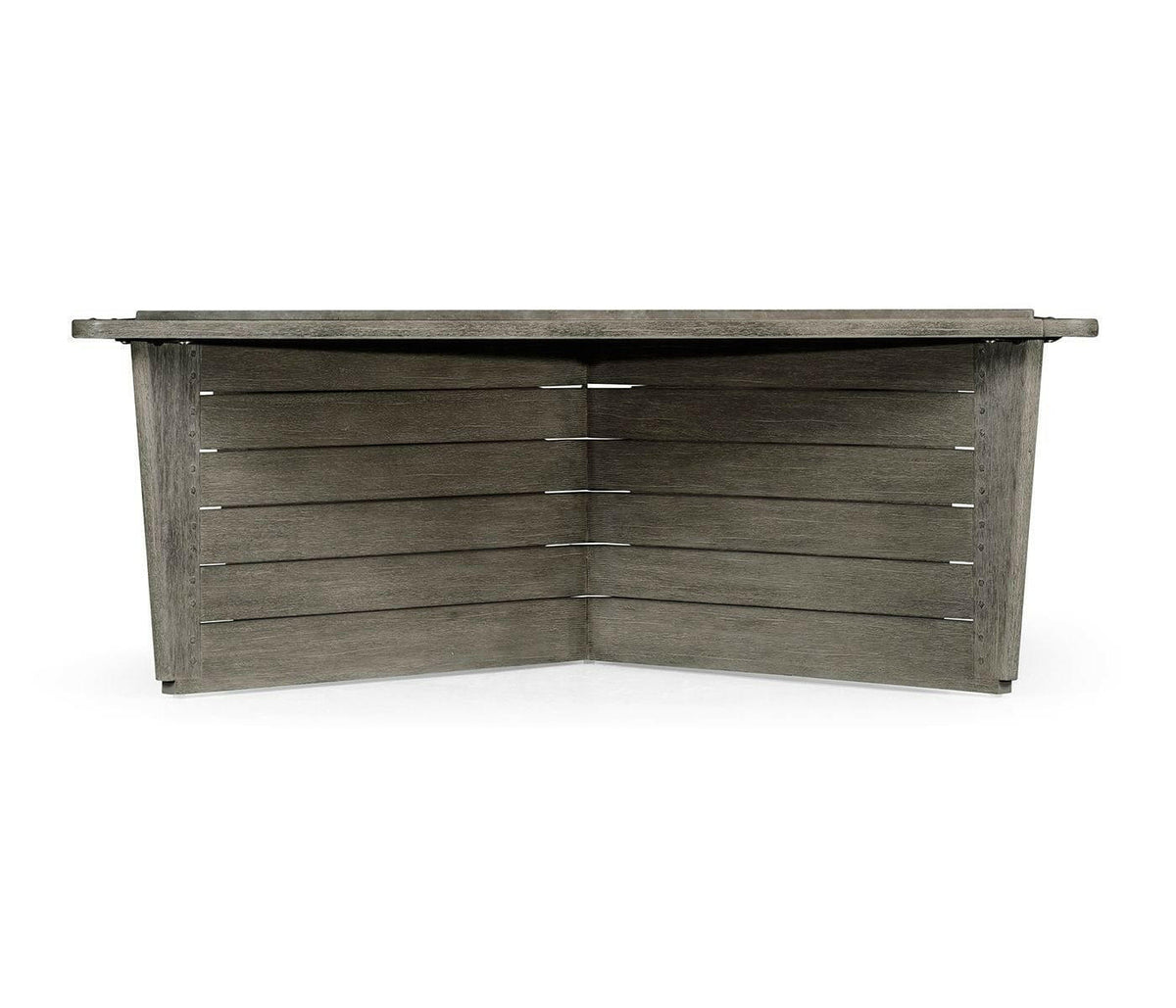 Jonathan Charles Hampton Concrete Top Outdoor Coffee Table in Grey.