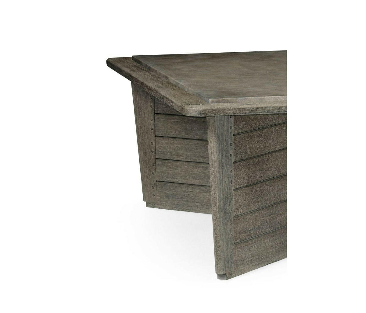 Jonathan Charles Hampton Concrete Top Outdoor Coffee Table in Grey.