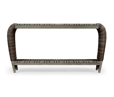 Jonathan Charles Living Jonathan Charles Hampton Curved Outdoor Console Table in Grey House of Isabella UK