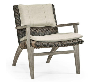 Jonathan Charles Living Jonathan Charles Hampton Grey & Rattan Outdoor Lounge Chair House of Isabella UK