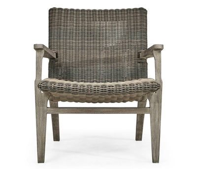 Jonathan Charles Living Jonathan Charles Hampton Grey & Rattan Outdoor Lounge Chair House of Isabella UK