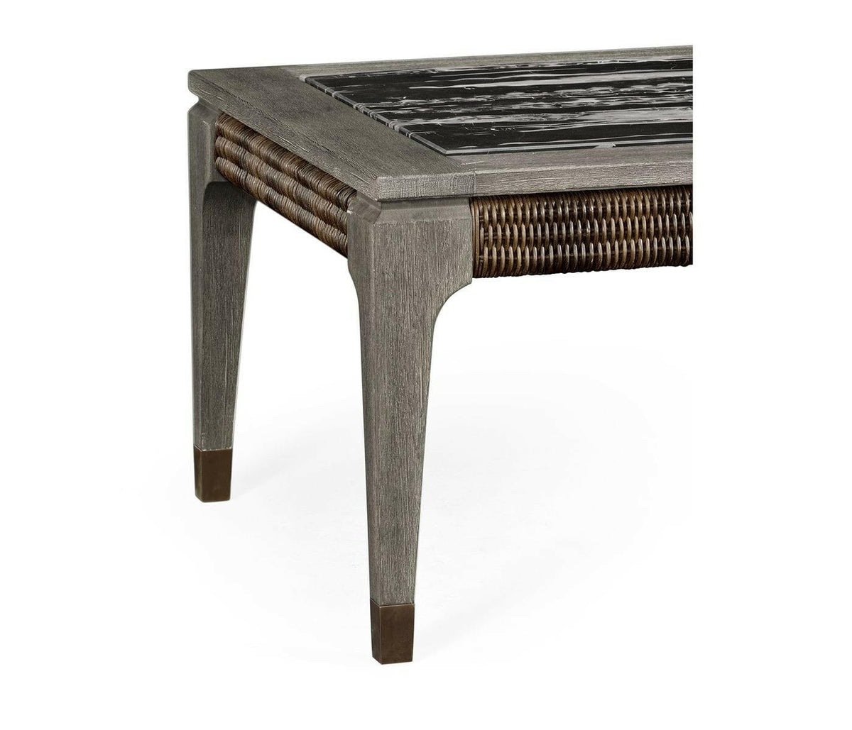 Jonathan Charles Hampton Rectangular Outdoor Coffee Table in Grey.