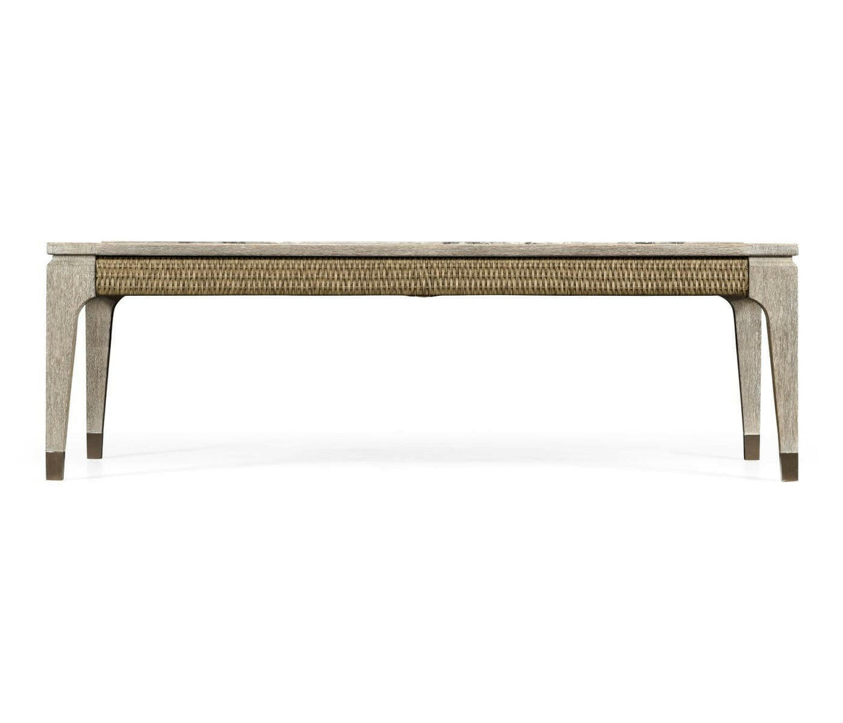 Jonathan Charles Hampton Rectangular Outdoor Coffee Table in Sand.