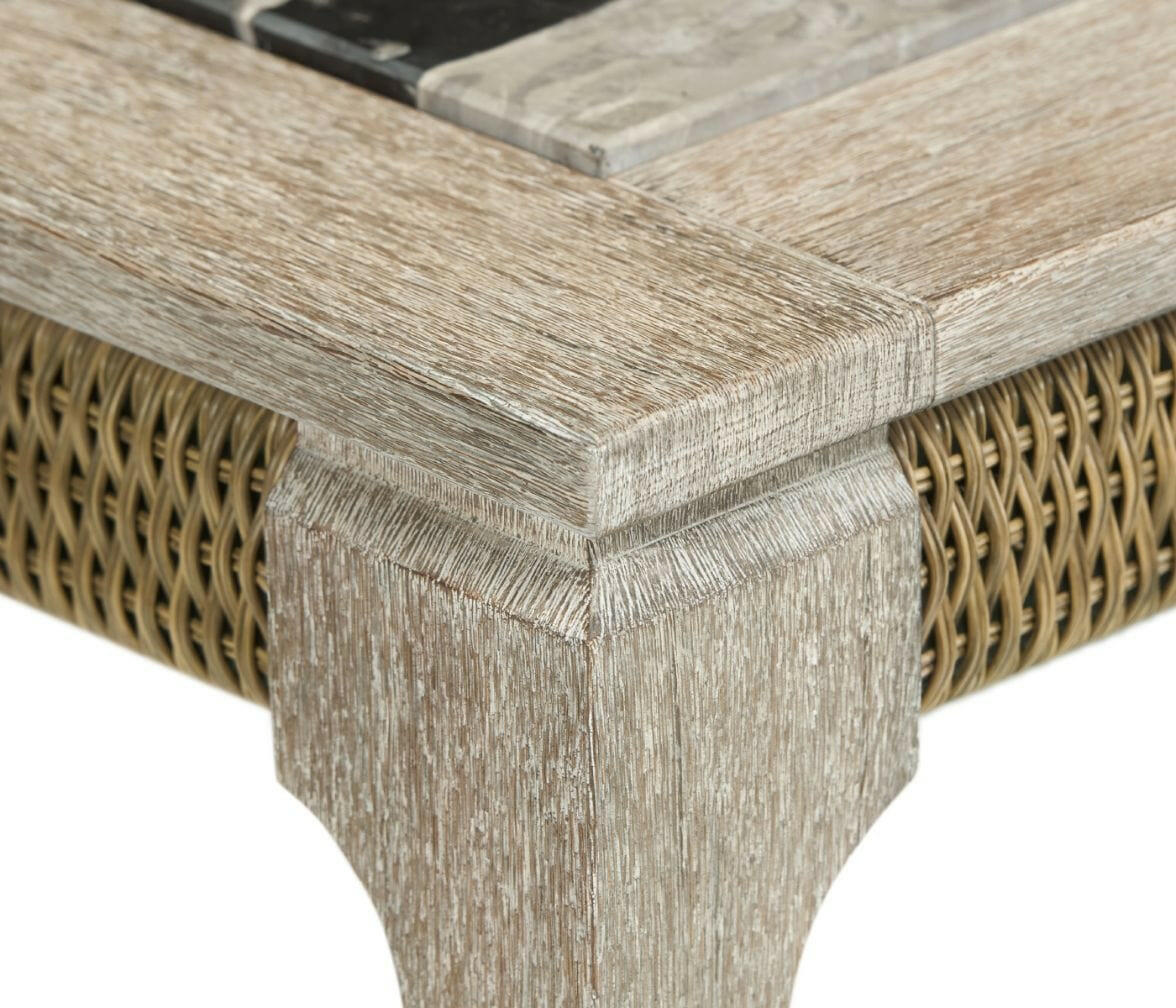 Jonathan Charles Hampton Rectangular Outdoor Coffee Table in Sand.