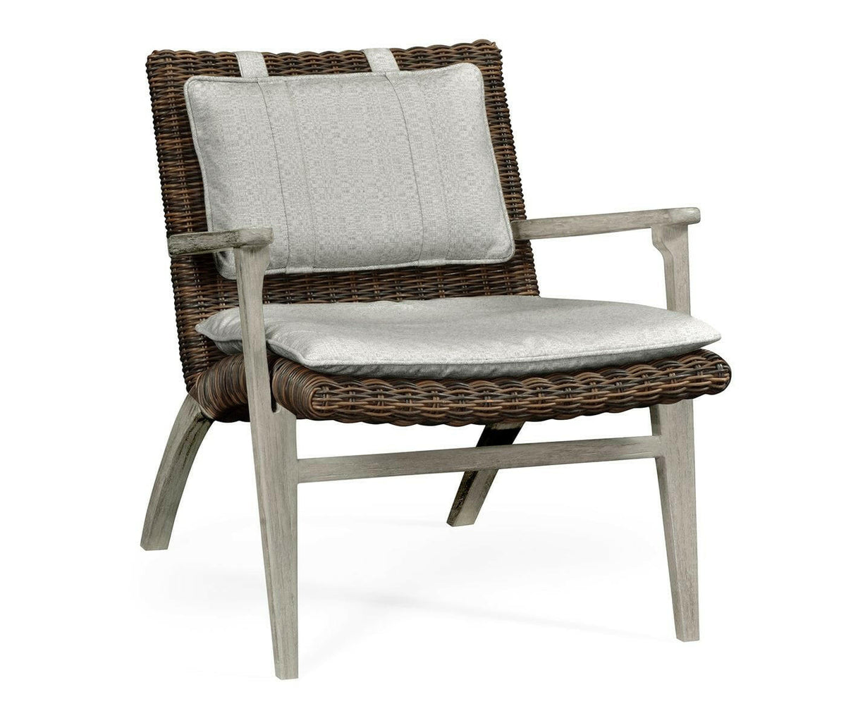 Jonathan Charles Hampton Sand & Rattan Outdoor Lounge Chair.