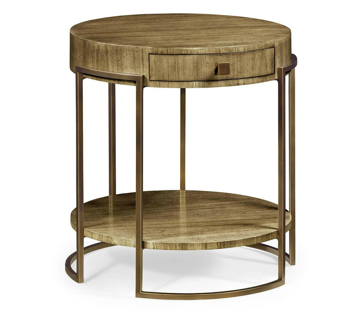 Jonathan Charles Hestia Chestnut Round Side Table.