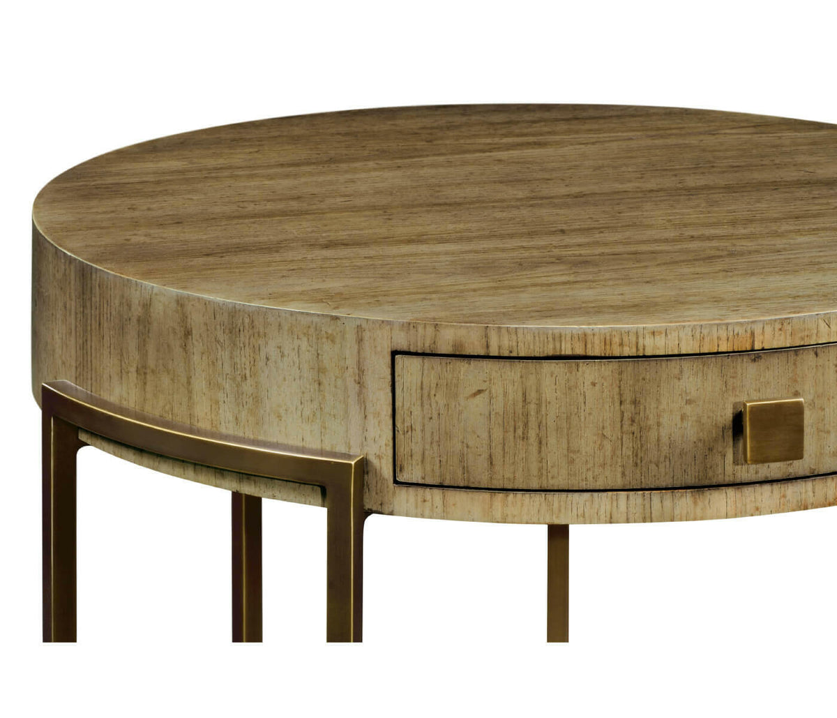 Jonathan Charles Hestia Chestnut Round Side Table.