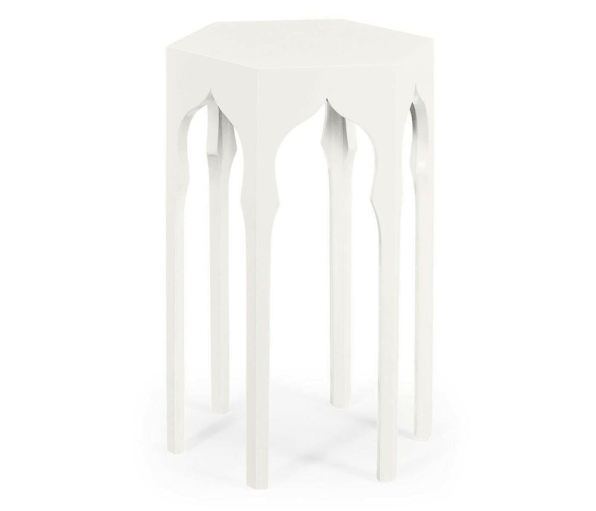 Jonathan Charles Hexagon Lamp Table Moorish - Snow White.
