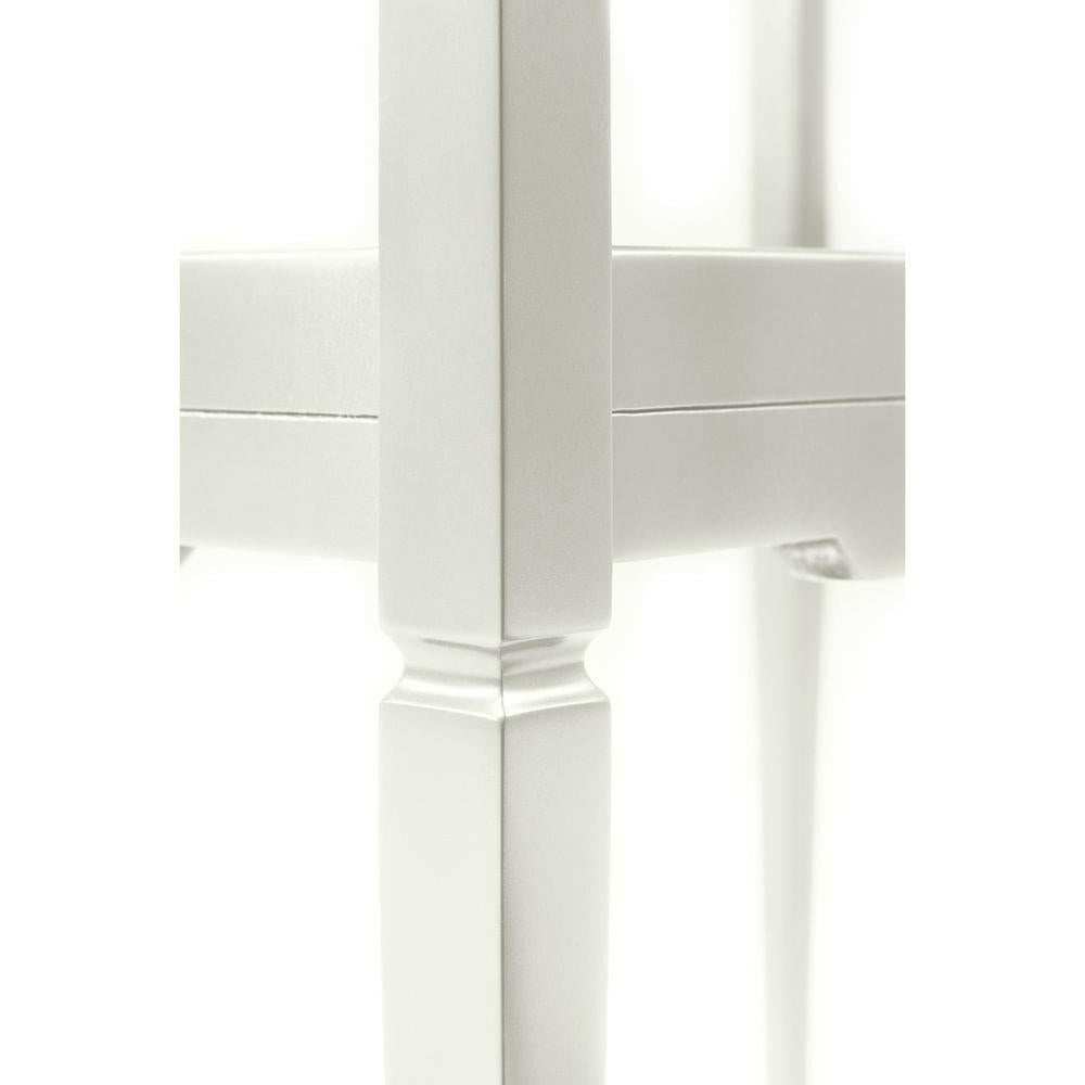 Jonathan Charles Lacquered White Side Table with Drawer.