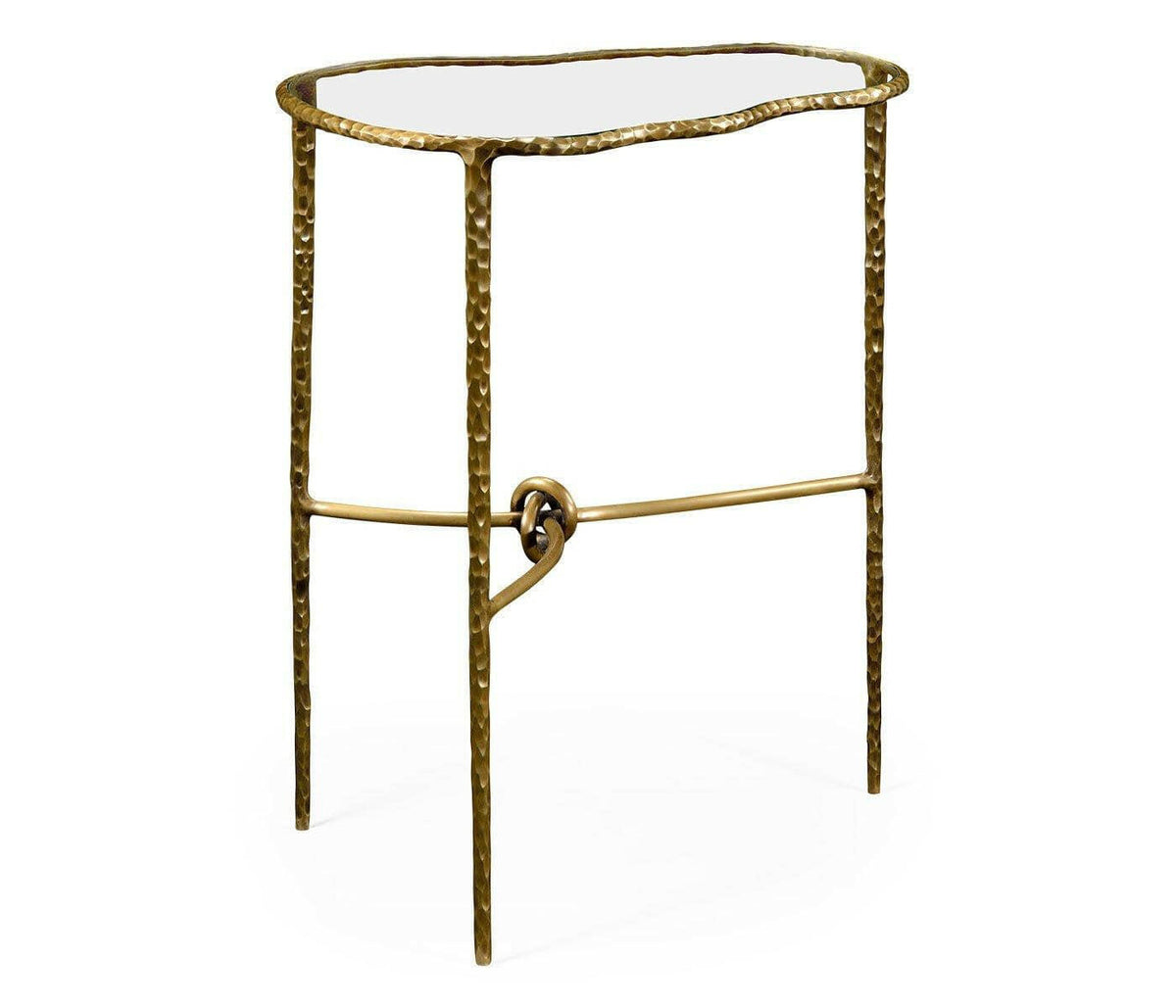 Jonathan Charles Lamp Table Hammered - Brass.