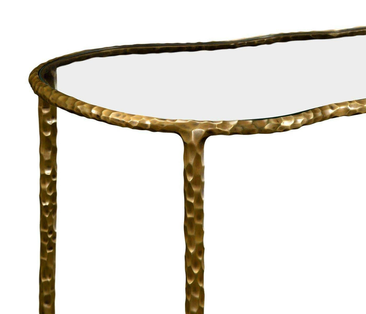 Jonathan Charles Lamp Table Hammered - Brass.