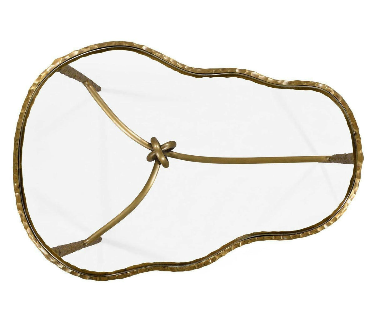 Jonathan Charles Lamp Table Hammered - Brass.