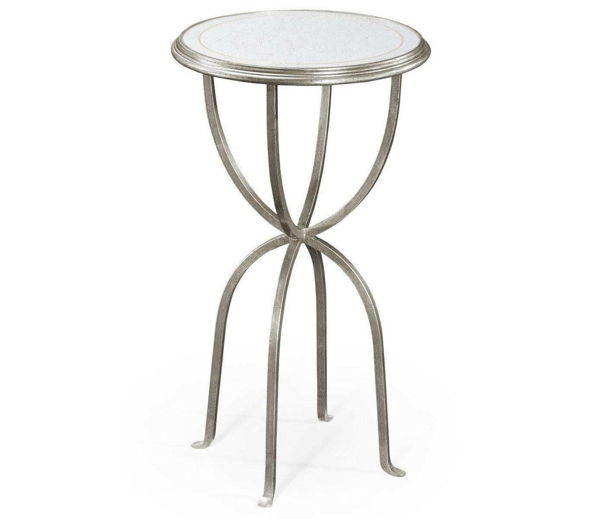 Jonathan Charles Lamp Table Horseshoe - Silver.