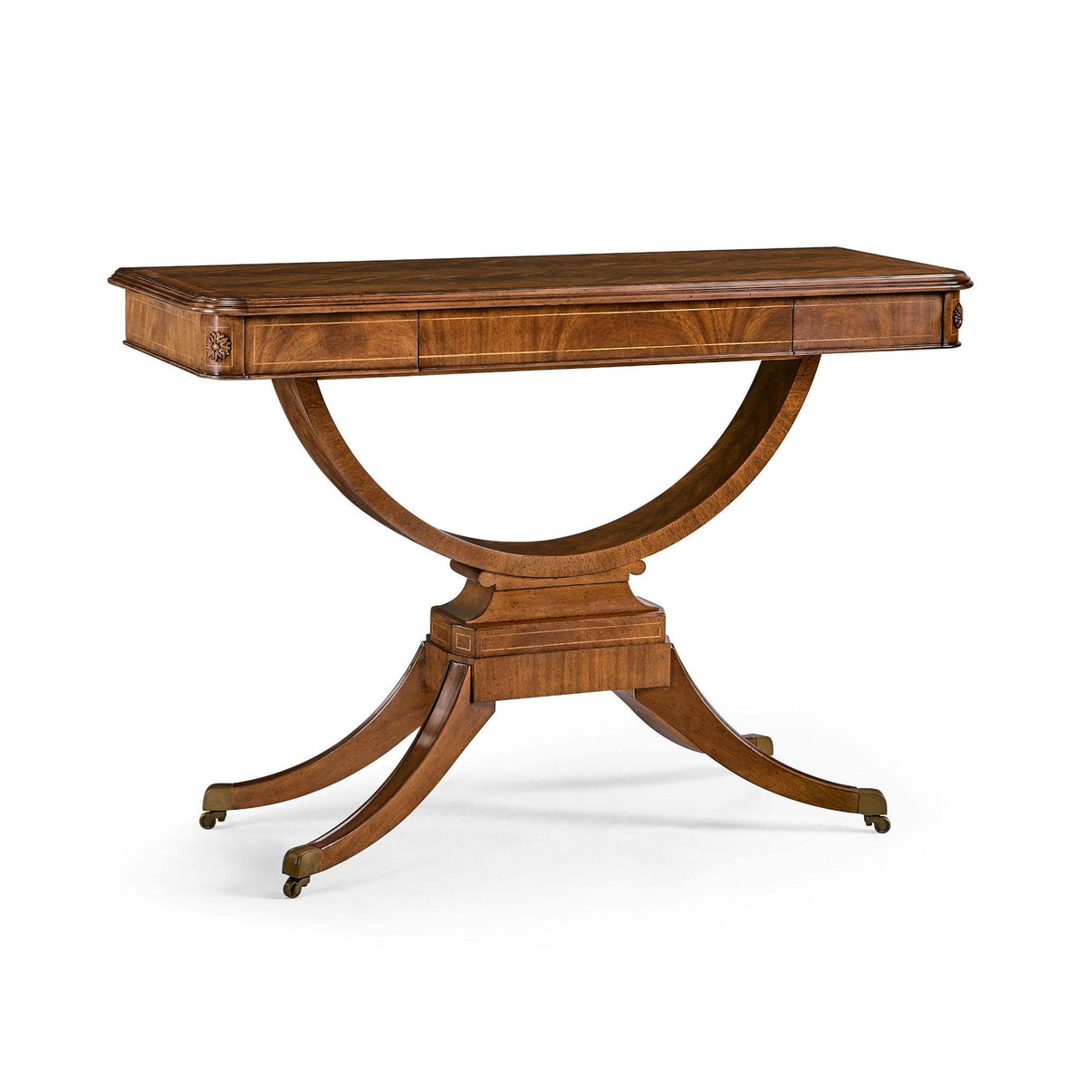 Jonathan Charles Large Console Table Biedermeier on Castors.