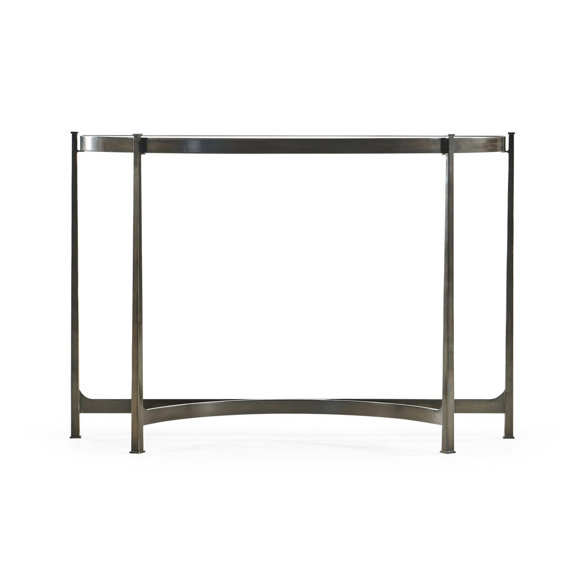 Jonathan Charles Large Demilune Console Table Contemporary - Bronze.