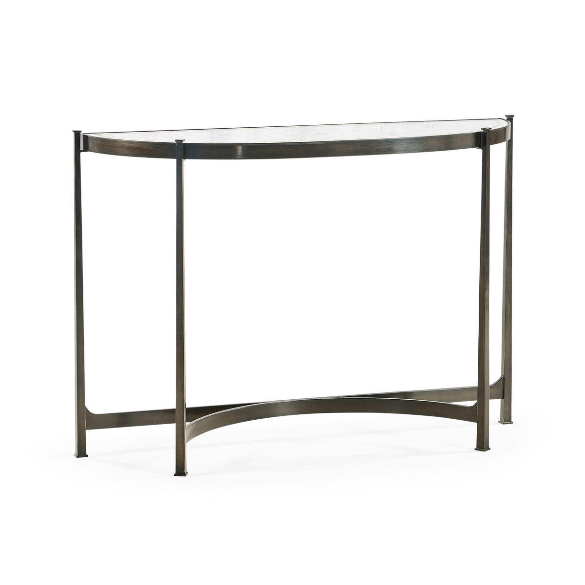 Jonathan Charles Large Demilune Console Table Contemporary - Bronze.