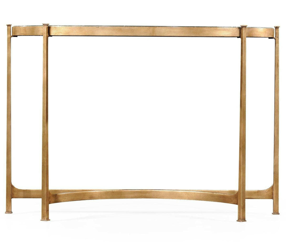 Jonathan Charles Large Demilune Console Table Contemporary - Gilded.