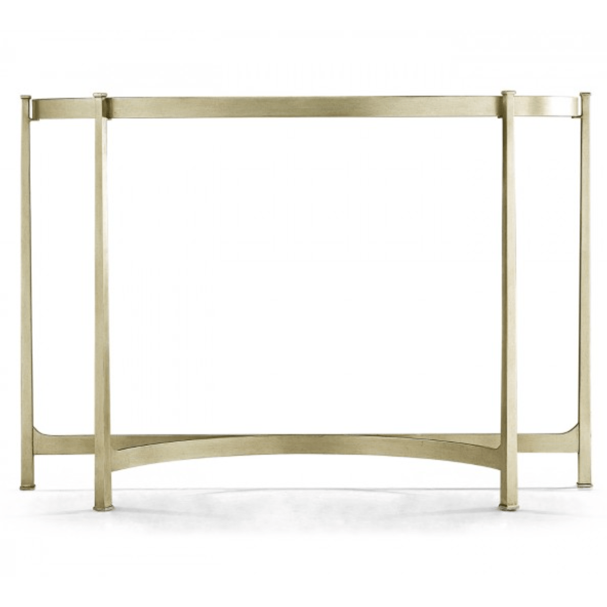 Jonathan Charles Large Demilune Console Table Contemporary - Silver.