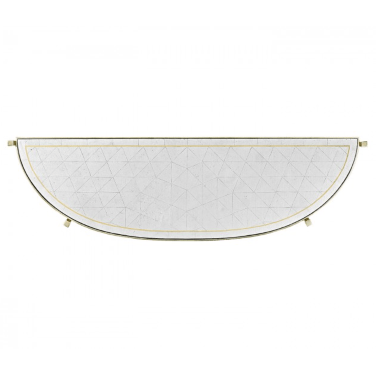 Jonathan Charles Large Demilune Console Table Contemporary - Silver.