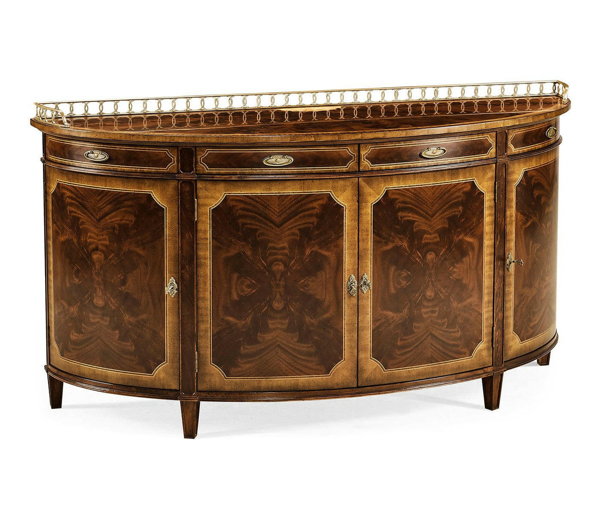 Jonathan Charles Large Demilune Sideboard Georgian.