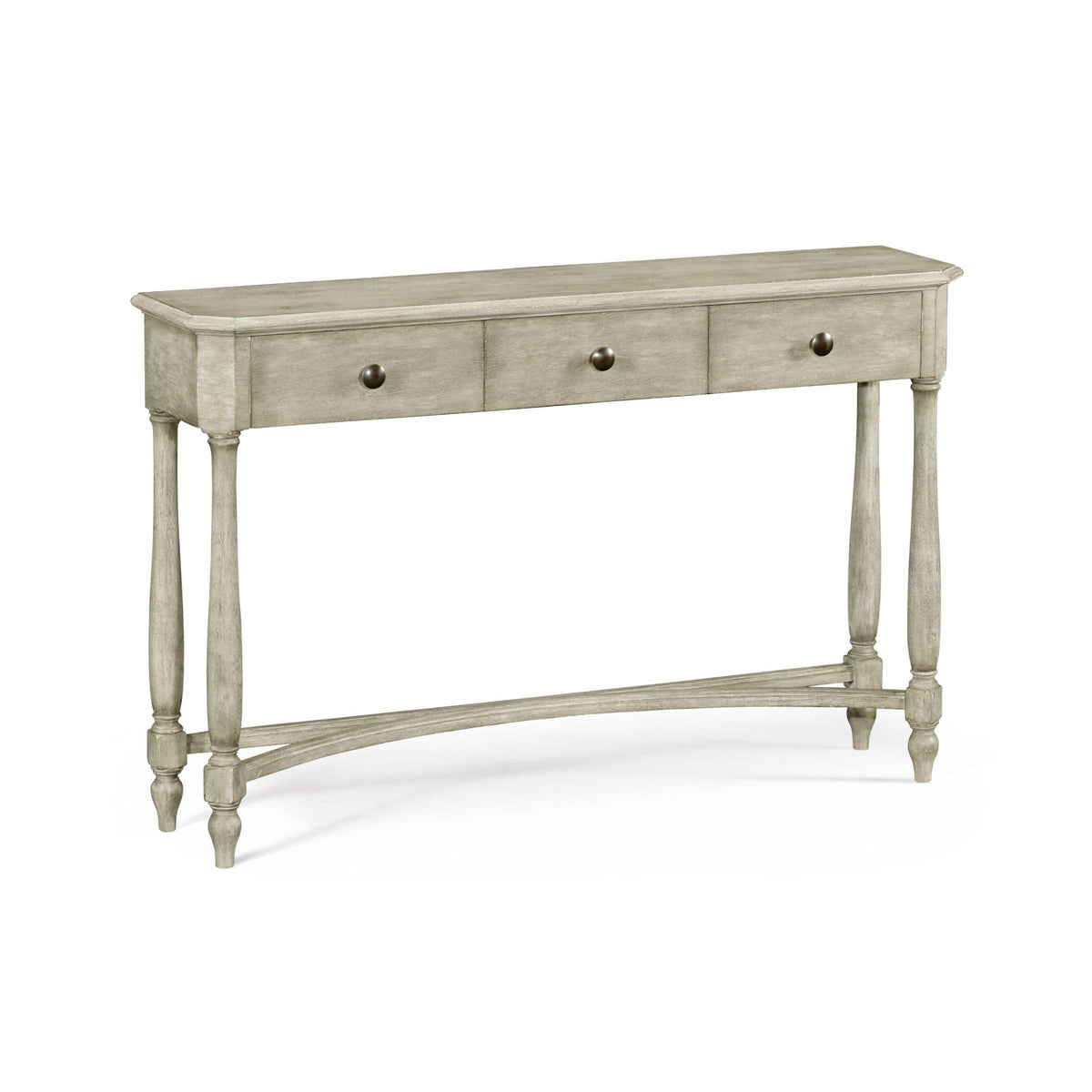 Jonathan Charles Large Narrow Console Table Victorian in Rustic Grey.