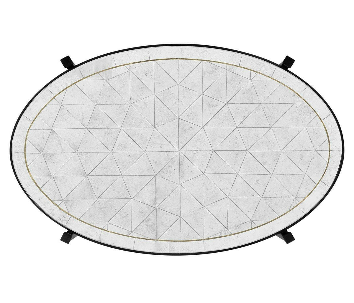 Jonathan Charles Large Oval Side Table Contemporary Three-tier - Bronze.