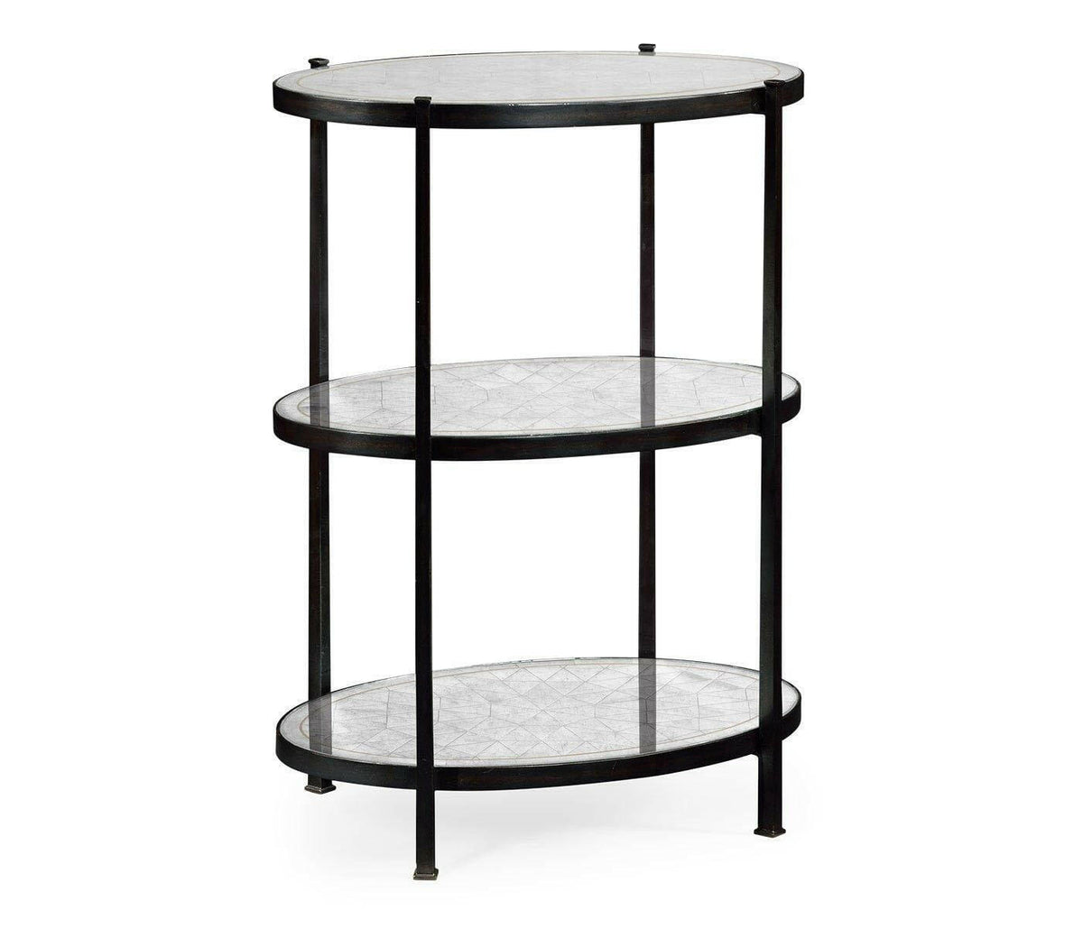 Jonathan Charles Large Oval Side Table Contemporary Three-tier - Bronze.