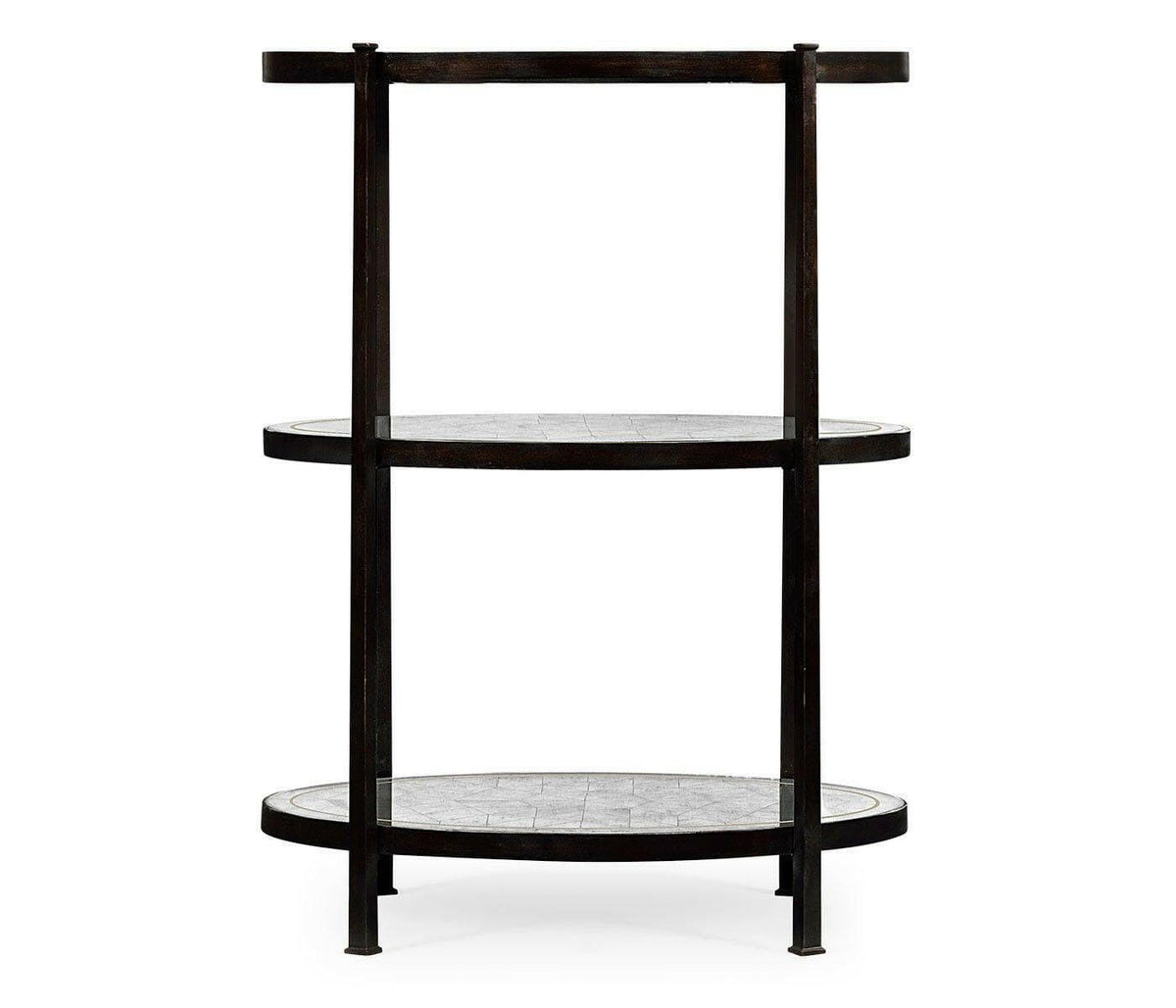 Jonathan Charles Large Oval Side Table Contemporary Three-tier - Bronze.