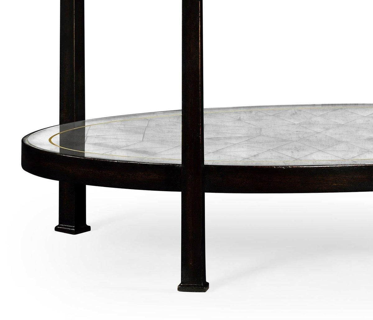 Jonathan Charles Large Oval Side Table Contemporary Three-tier - Bronze.