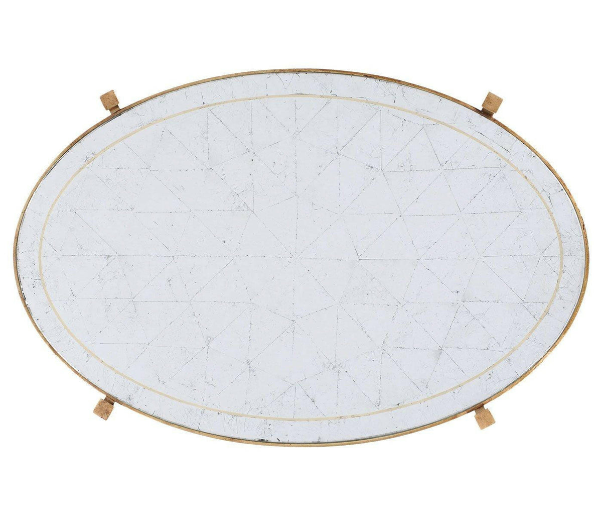 Jonathan Charles Large Oval Side Table Contemporary Three-tier - Gilded.