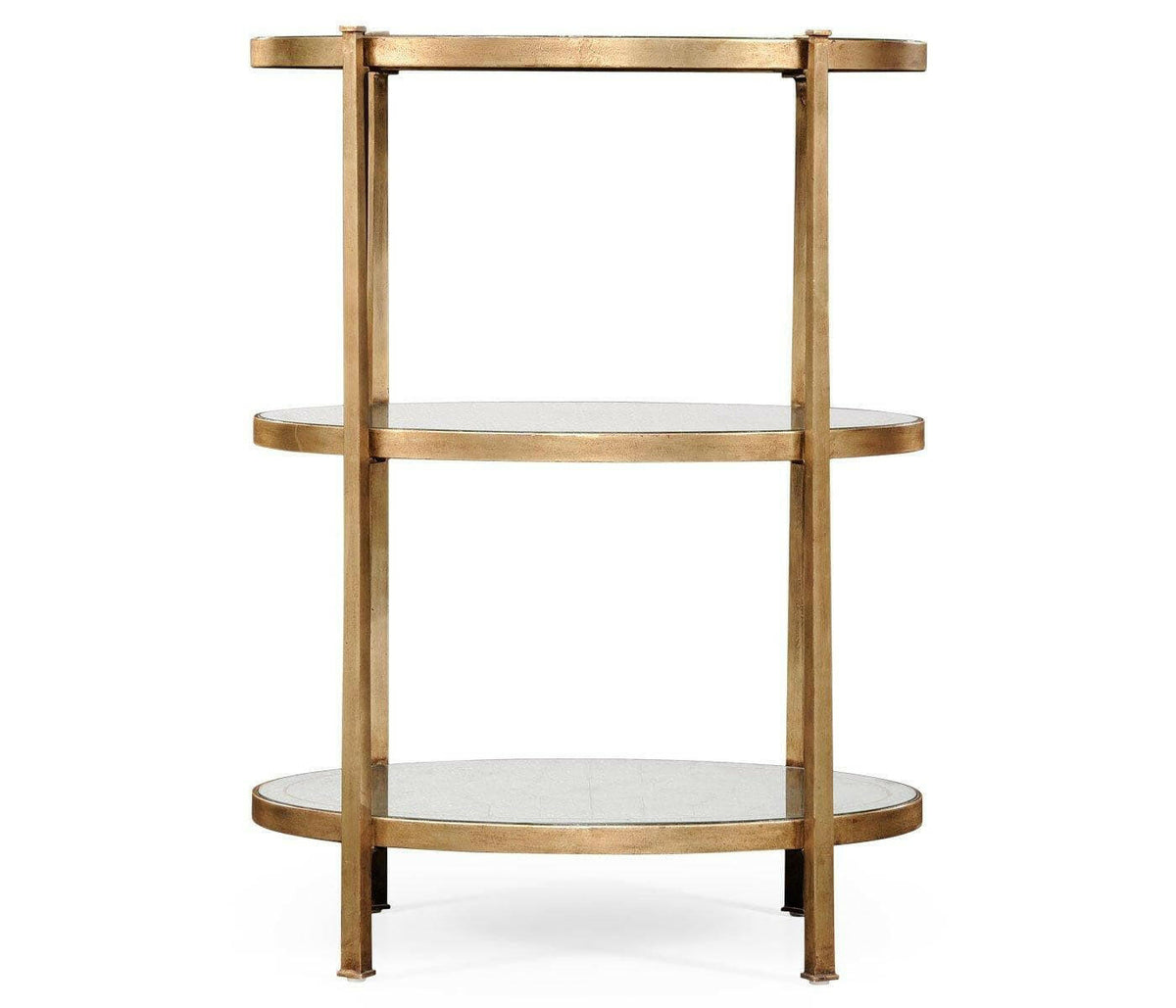 Jonathan Charles Large Oval Side Table Contemporary Three-tier - Gilded.