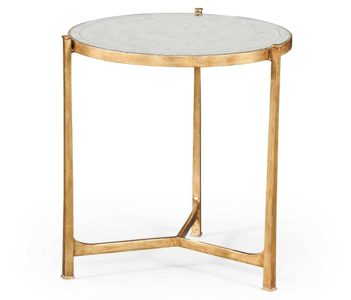 Jonathan Charles Large Round Lamp Table Contemporary in Eglomise - Gilded.