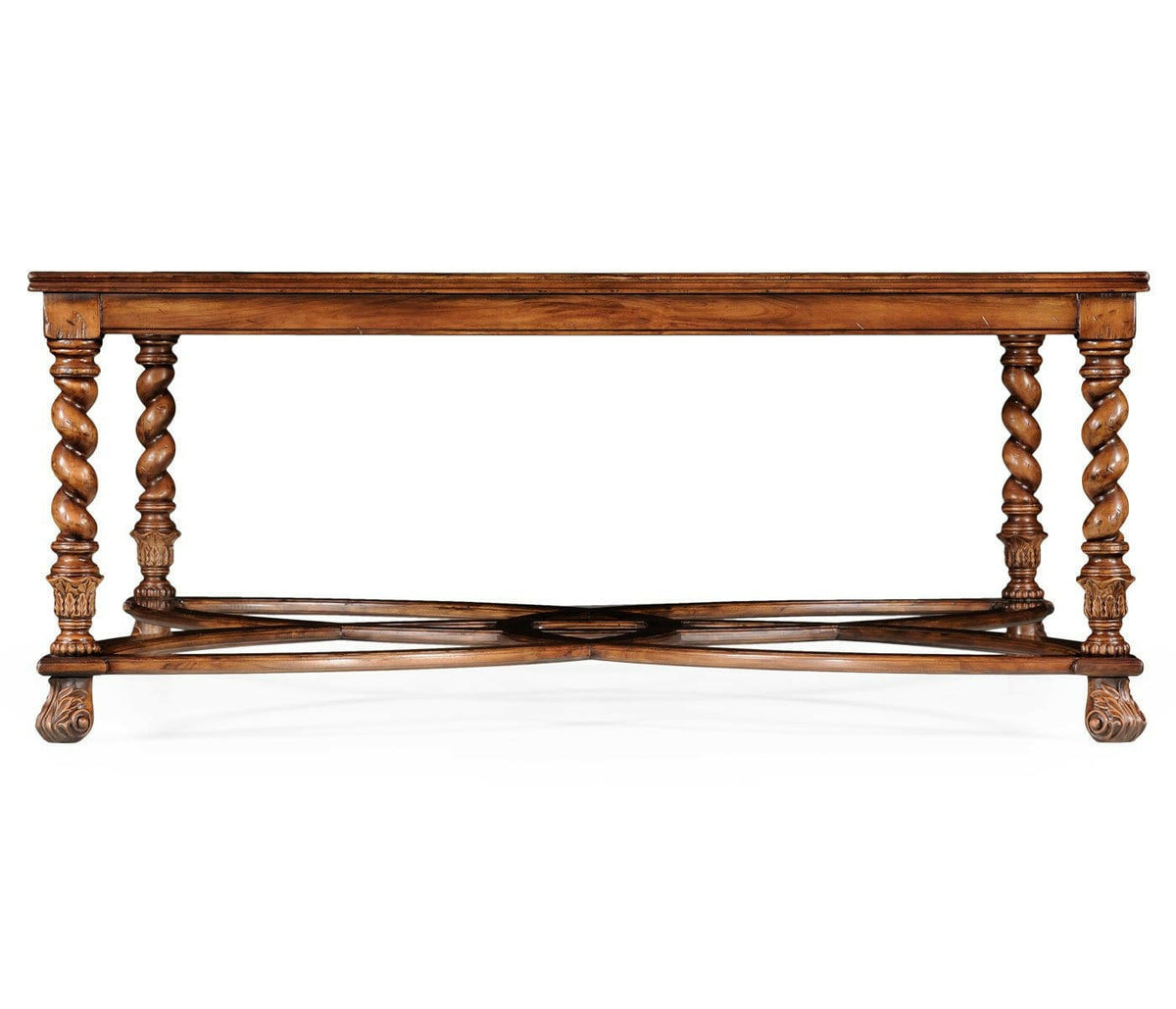 Jonathan Charles Large Square Coffee Table Oyster - Glass Top.