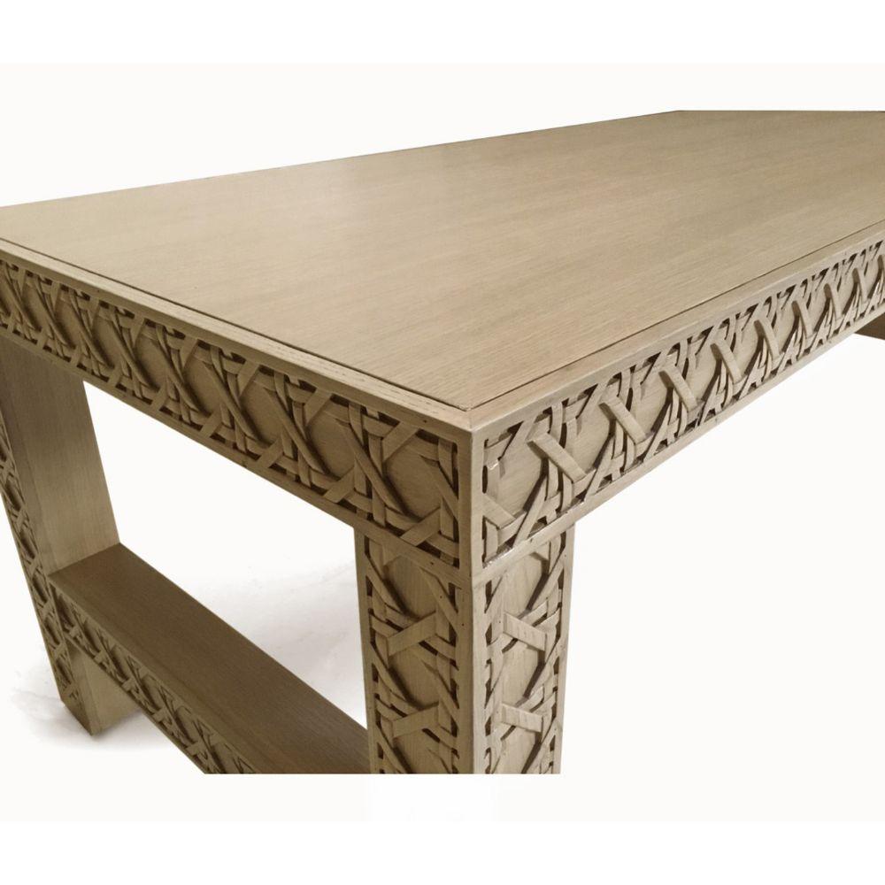 Jonathan Charles Leonardo Carved Coffee Table.