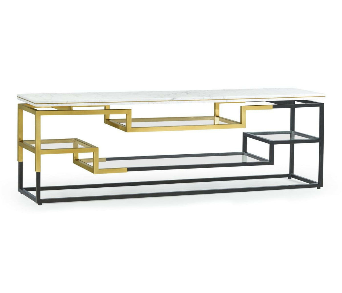 Jonathan Charles Low Console Table Multi-tier.