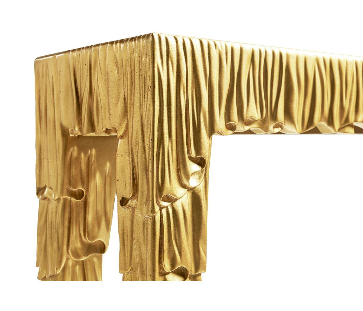 Jonathan Charles Narrow Console Table Candle Wax - Gold.