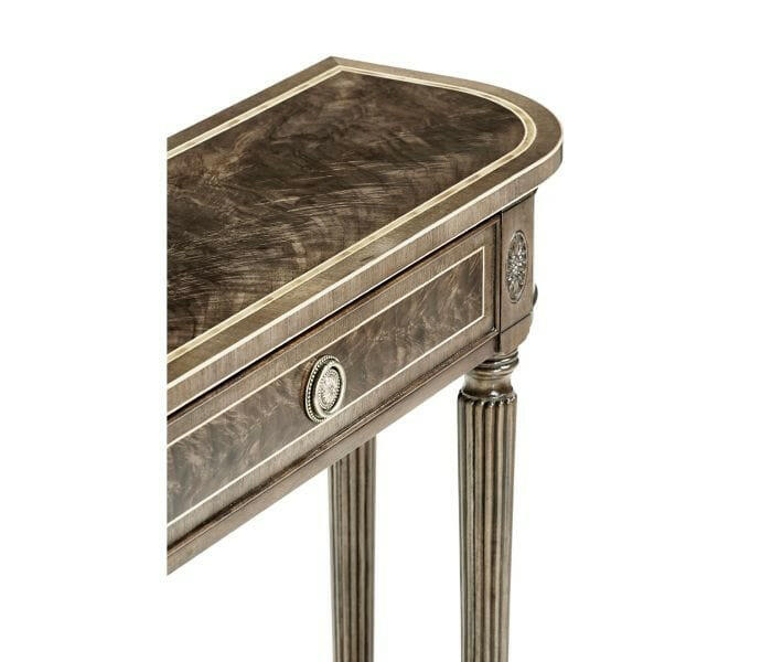 Jonathan Charles Living Jonathan Charles Narrow Console Table Classic Regency with Under Tier - Bleached House of Isabella UK