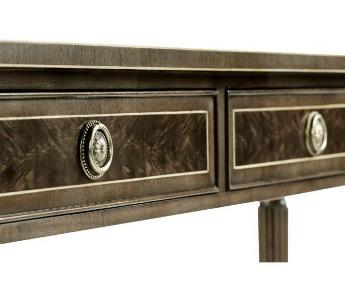Jonathan Charles Narrow Console Table Classic Regency with Under Tier - Bleached.