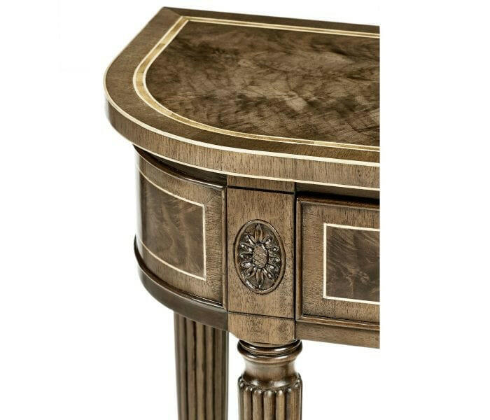 Jonathan Charles Narrow Console Table Classic Regency with Under Tier - Bleached.