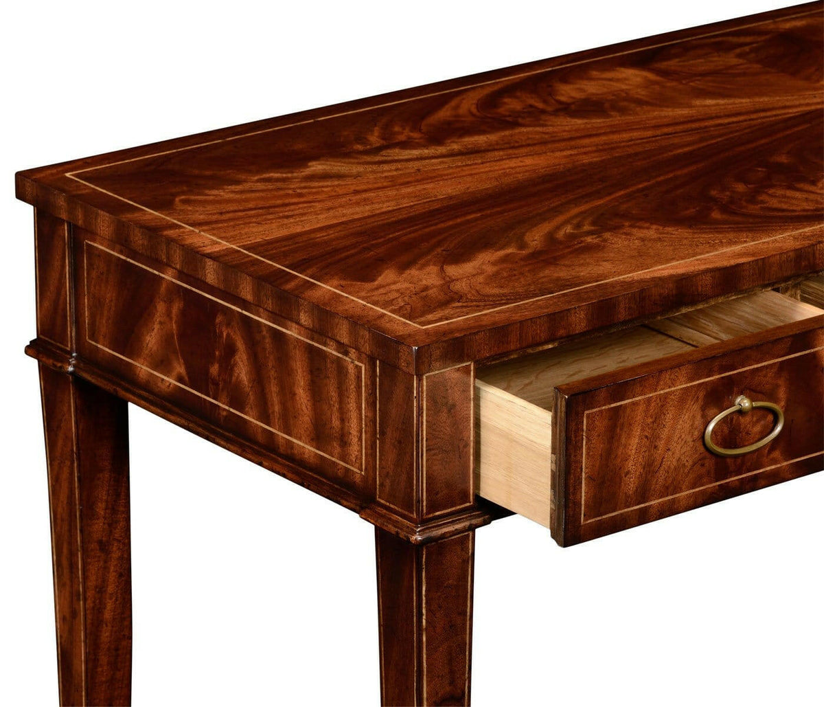 Jonathan Charles Narrow Desk with Three Drawers Georgian.