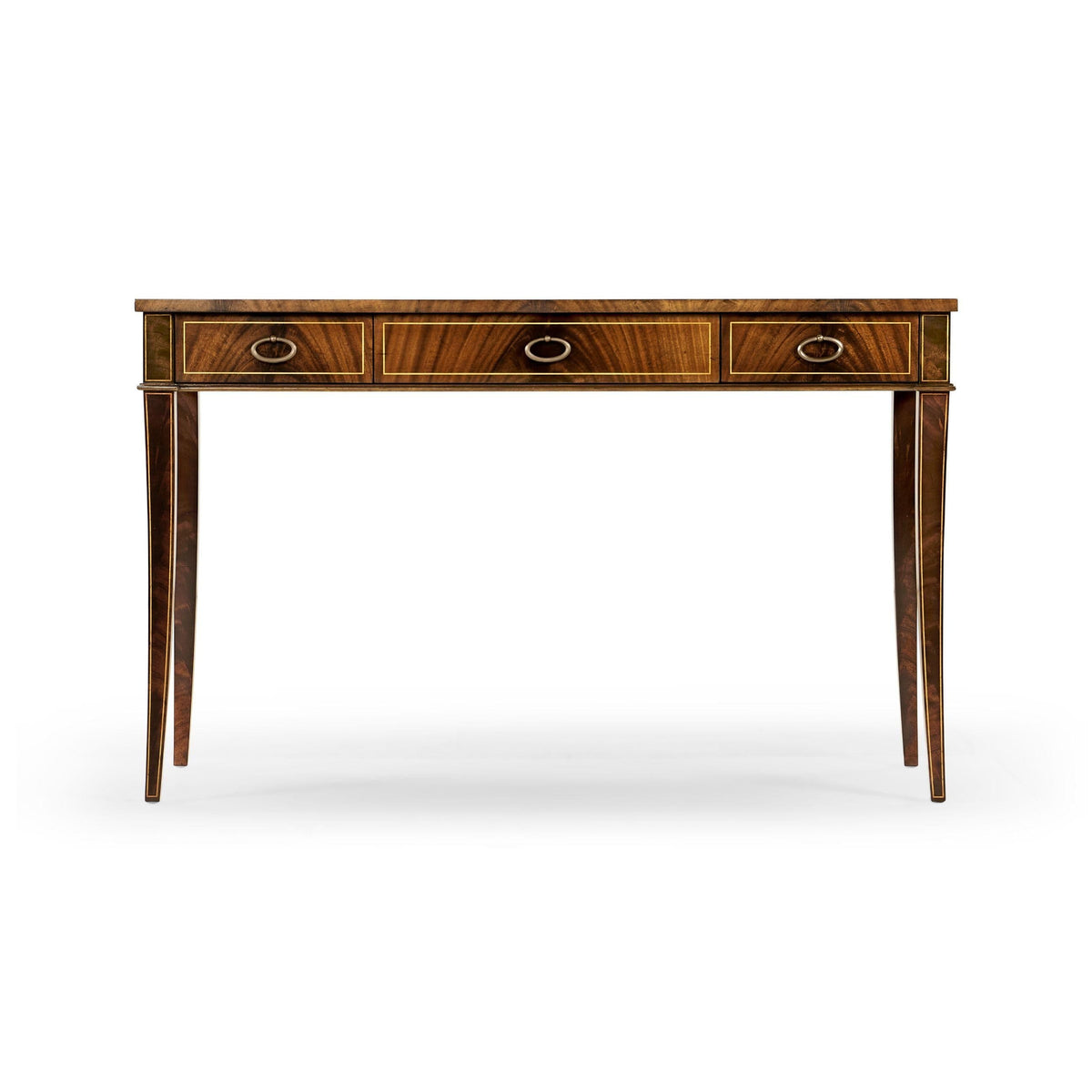 Jonathan Charles Narrow Desk with Three Drawers Georgian.