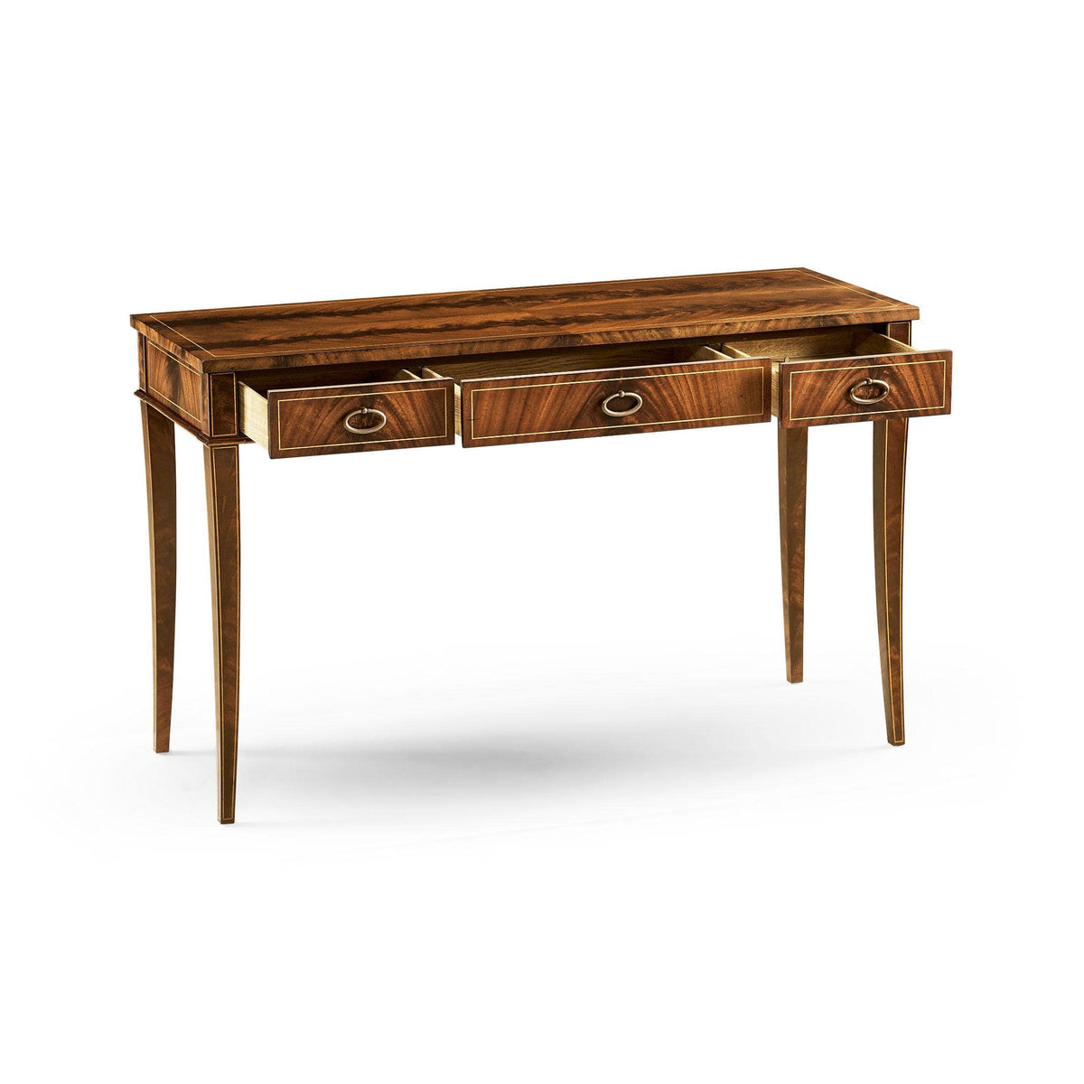 Jonathan Charles Narrow Desk with Three Drawers Georgian.