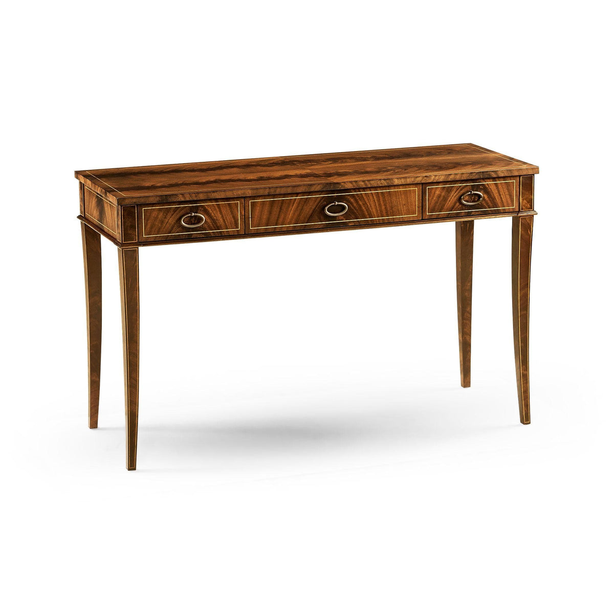 Jonathan Charles Narrow Desk with Three Drawers Georgian.