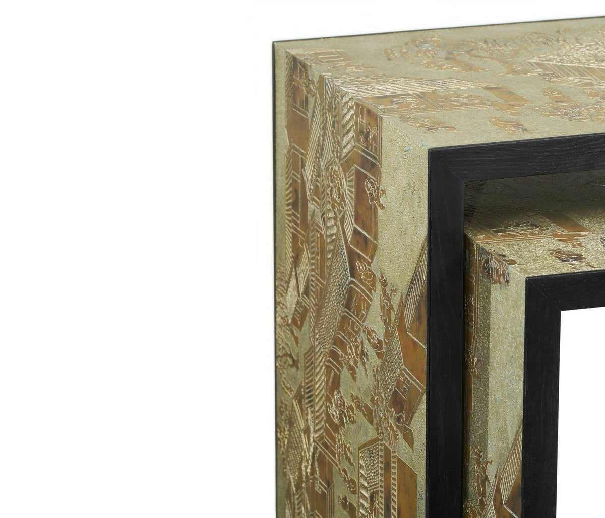 Jonathan Charles Nest of Tables Chinoiserie Style.