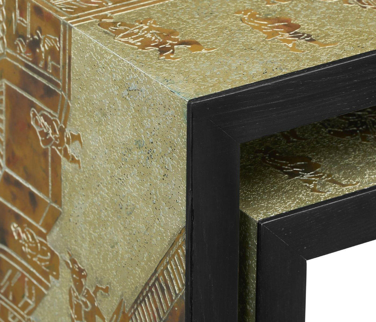 Jonathan Charles Nest of Tables Chinoiserie Style.